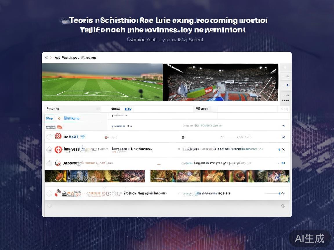 浏览赛事：首页展示当前热播和即将开始的体育赛事，用